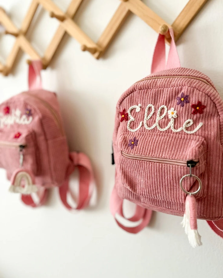 Personalized Kids Mini Backpack (0-18m) – Custom Name Toddler School Bag, Daycare Bag, Back to School Gift