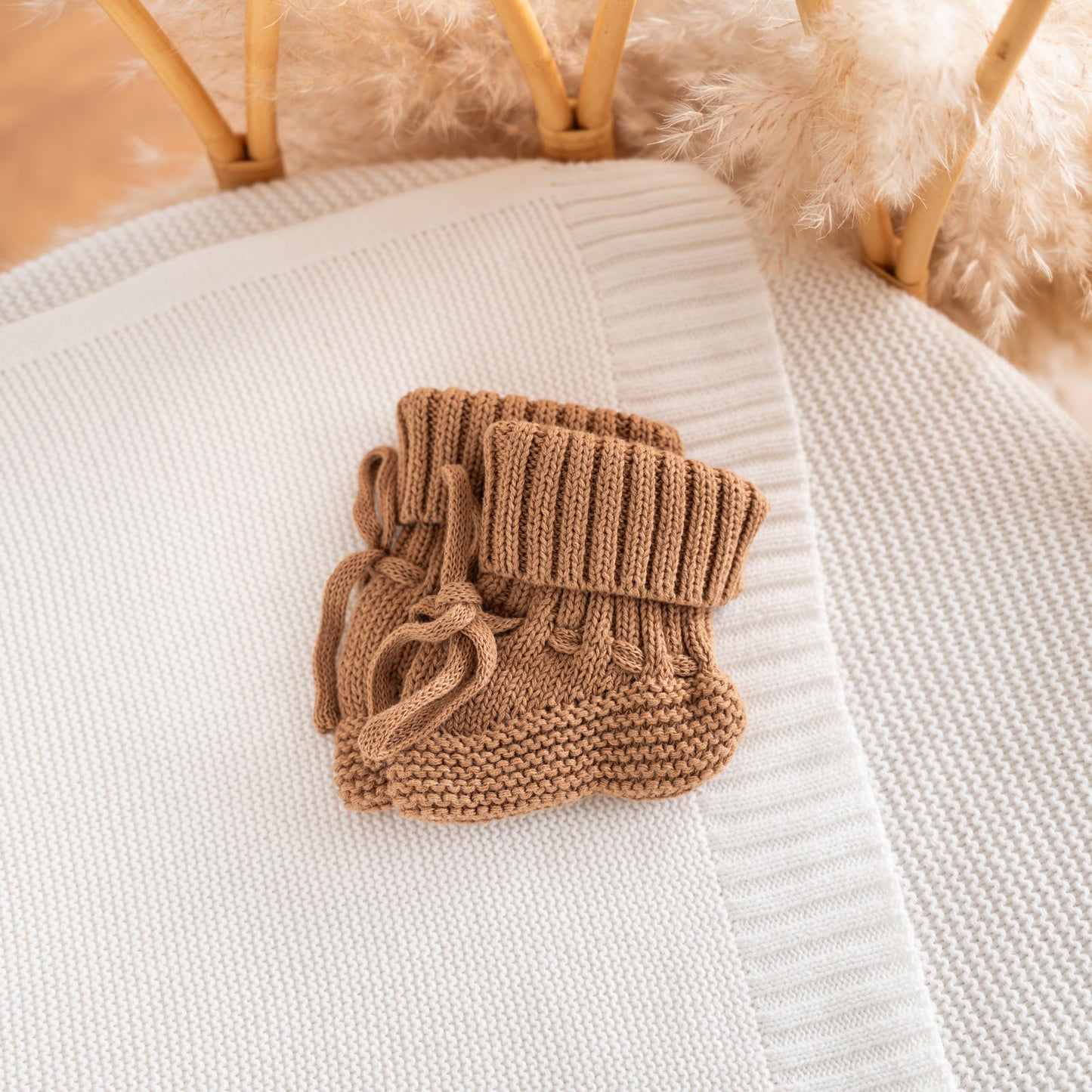 Chunky Knit Baby Booties – Handmade Knit Infant Shoes, Newborn Gift