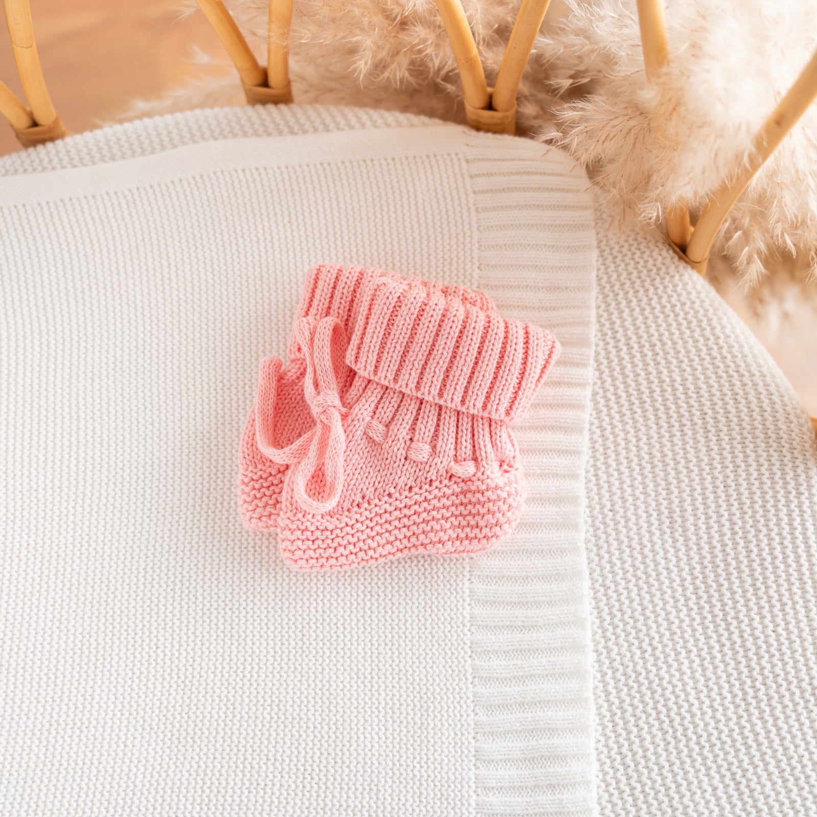 Chunky Knit Baby Booties – Handmade Knit Infant Shoes, Newborn Gift