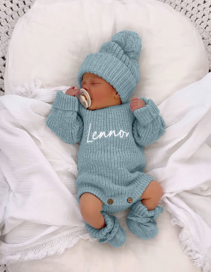 Personalized Baby Romper – Embroidery Custom Name Outfit, Soft Newborn Gift set