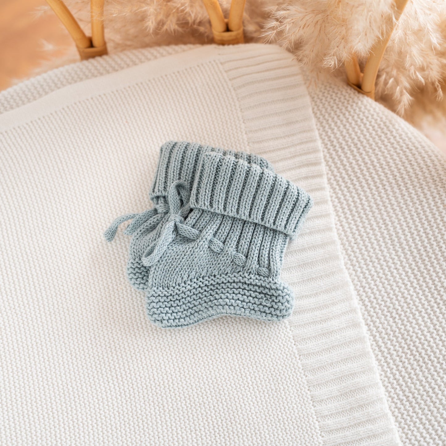 Chunky Knit Baby Booties – Handmade Knit Infant Shoes, Newborn Gift