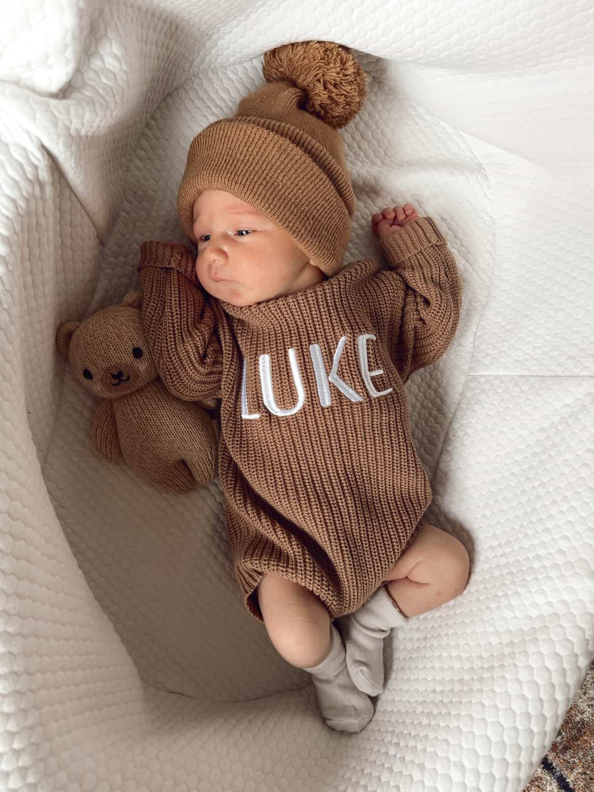 Personalized Baby Romper – Embroidery Custom Name Outfit, Soft Newborn Gift set