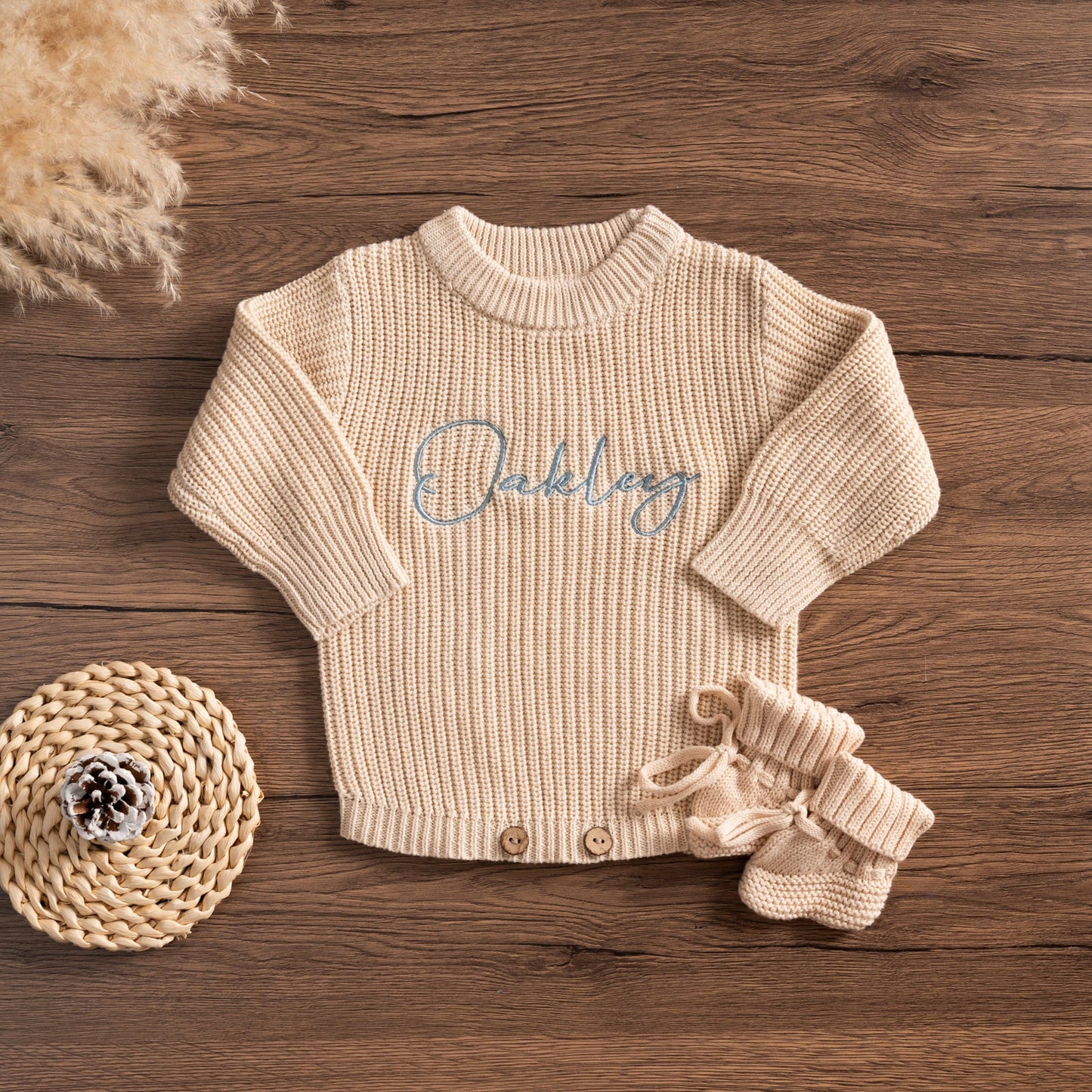 Personalized Baby Romper – Embroidery Custom Name Outfit, Soft Newborn Gift set