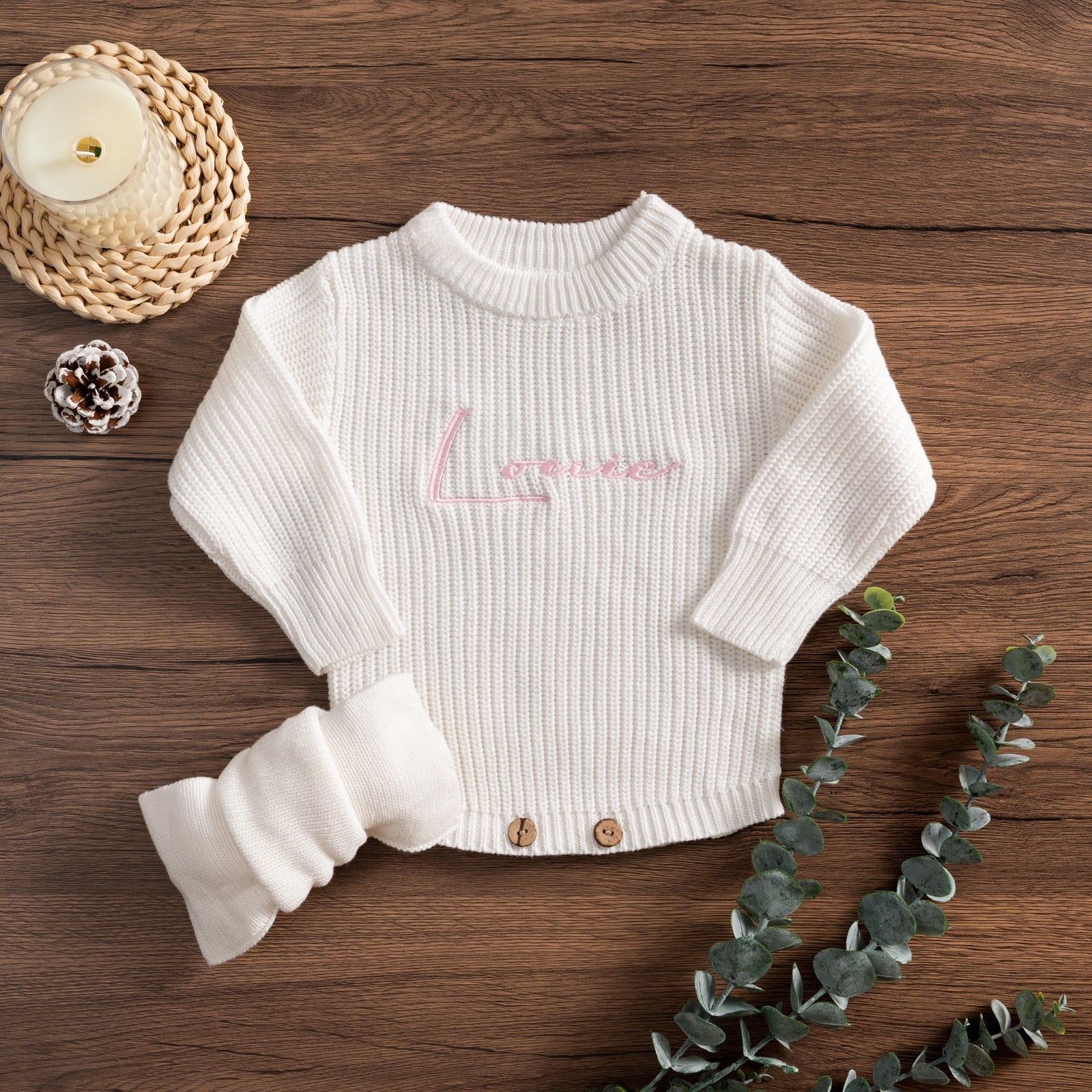 Personalized Baby Romper – Embroidery Custom Name Outfit, Soft Newborn Gift set