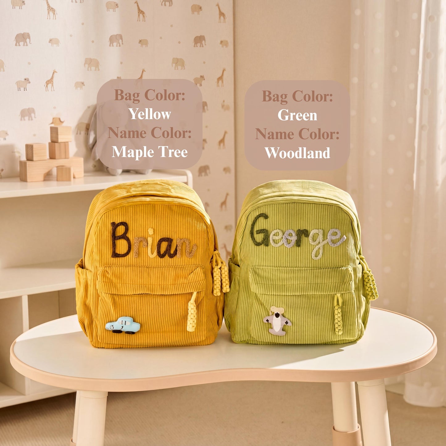 TieDapperStudio Personalized Toddler Backpack Kindergarten Gift